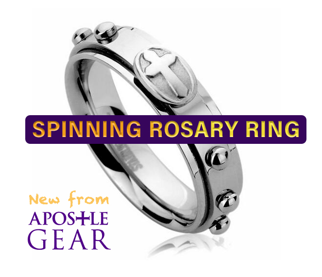 Spinning Rosary Ring - Pray with this Stainless Steel Rosary